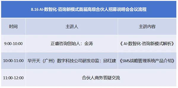 AI·數(shù)智化·咨詢新模式首屆高級(jí)合伙人招募說(shuō)明會(huì)震撼來(lái)襲！